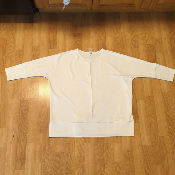 Spanx Dolman Perfect Length PLT Top Shirt Womens Medium White 3/4 Sleeve - Picture 6 of 6